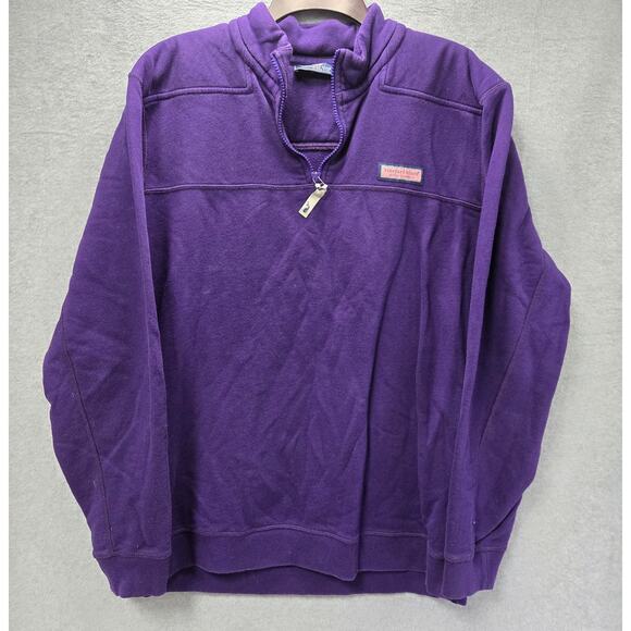 Vineyard Vines Mens Collegiate Shep Quarter Zip Shirt Size Large - Picture 1 of 4
